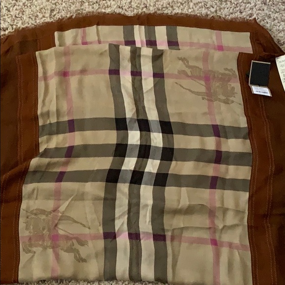 NWT Burberry Haycheck Colour Scarf - Picture 1 of 5
